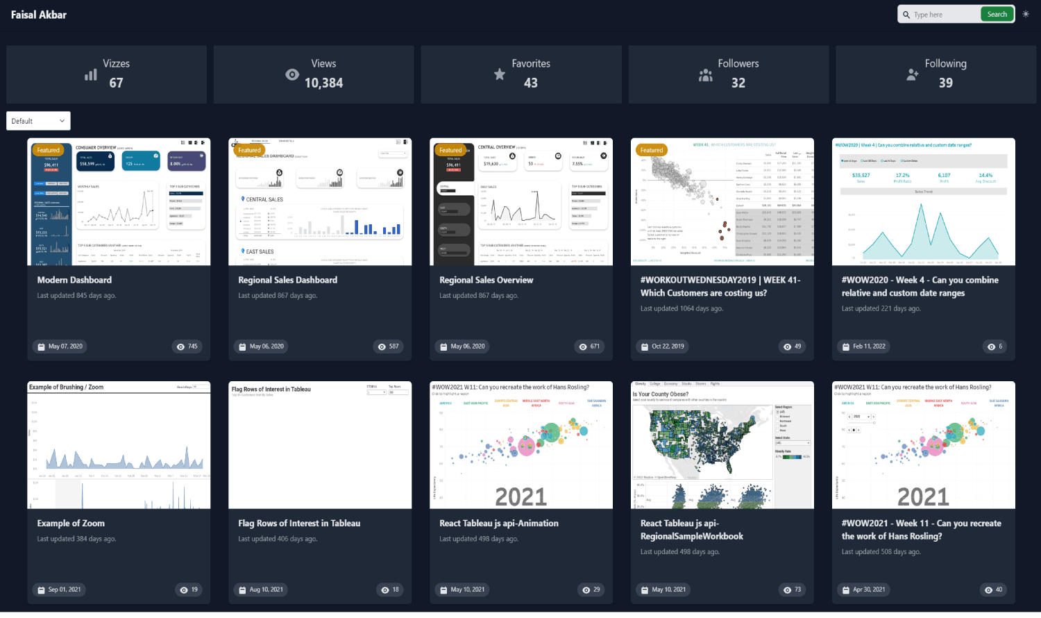 Tableau Public Portal