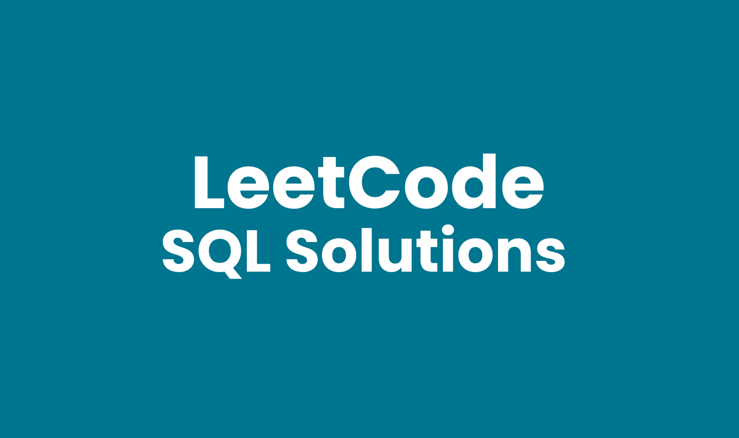 Leetcode Sql